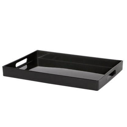 34.5cm x 25cm Black Rectangle Lacquer Tray