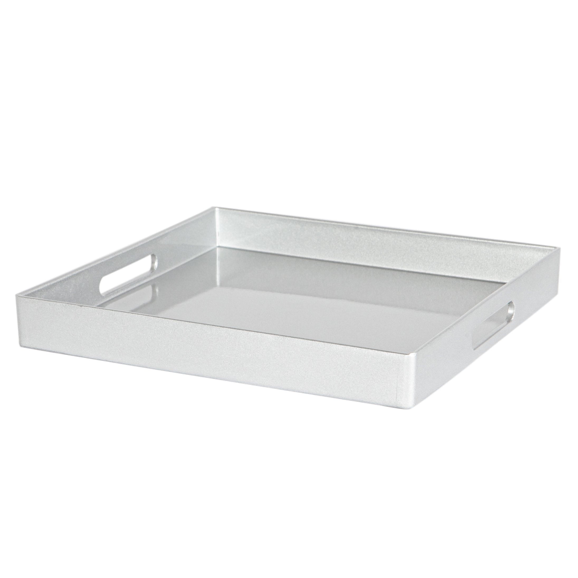 33cm Silver Square Lacquer Tray