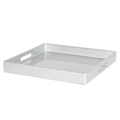 33cm Silver Square Lacquer Tray