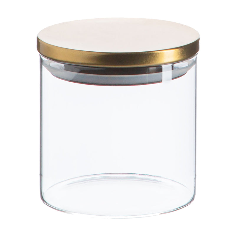 550ml Scandi Storage Jar with Metallic Lid - By Argon Tableware