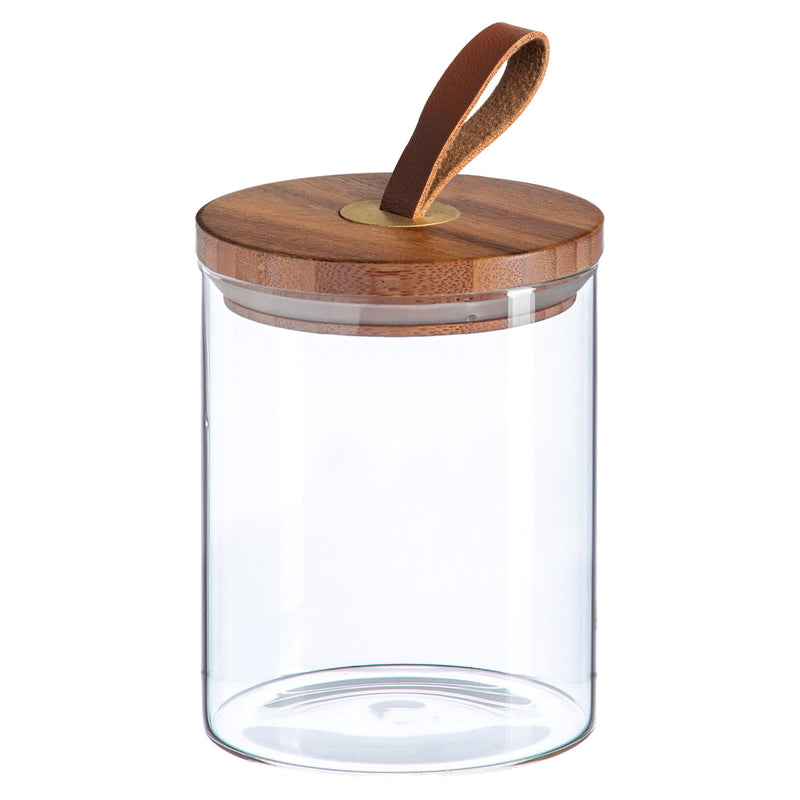 750ml Scandi Storage Jar with Leather Loop Lid - By Argon Tableware