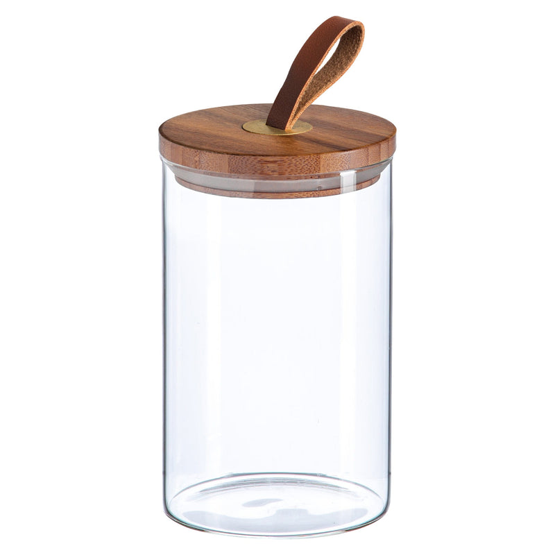 1L Scandi Storage Jar with Leather Loop Lid - By Argon Tableware