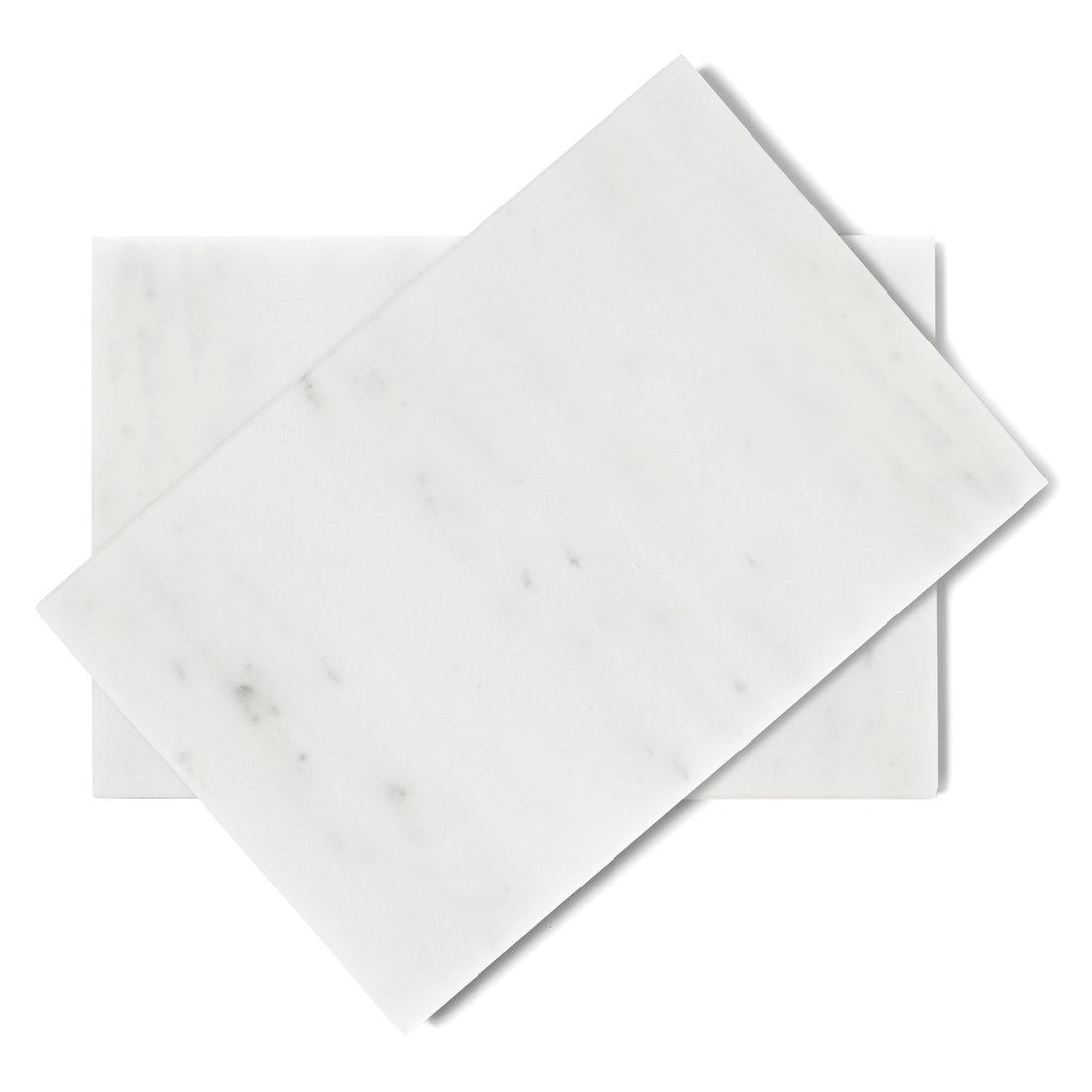 White 30cm x 20cm Rectangular Marble Placemat, Platter &amp; Chopping Board