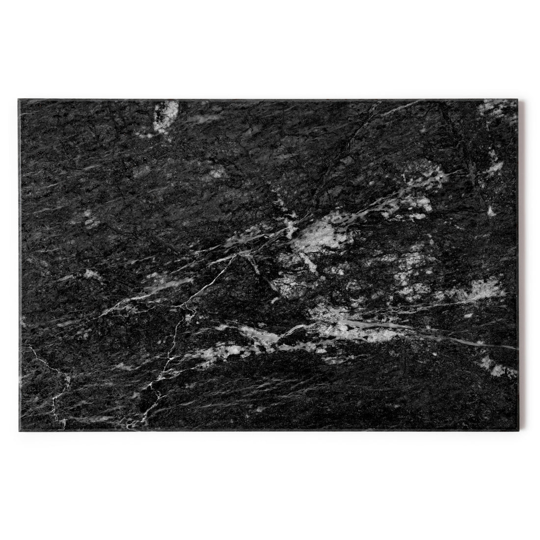 Black 30cm x 20cm Rectangular Marble Placemat, Platter &amp; Chopping Board