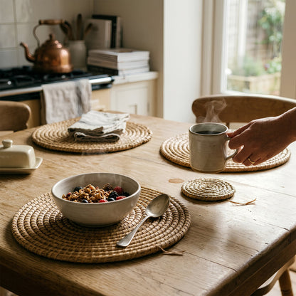30cm Woven Palm Leaf Placemats - Pack of Six