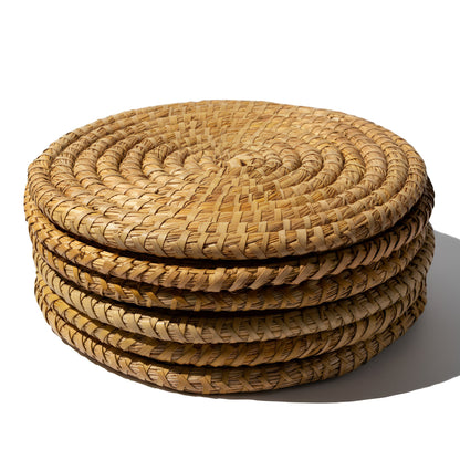 30cm Woven Palm Leaf Placemats - Pack of Six
