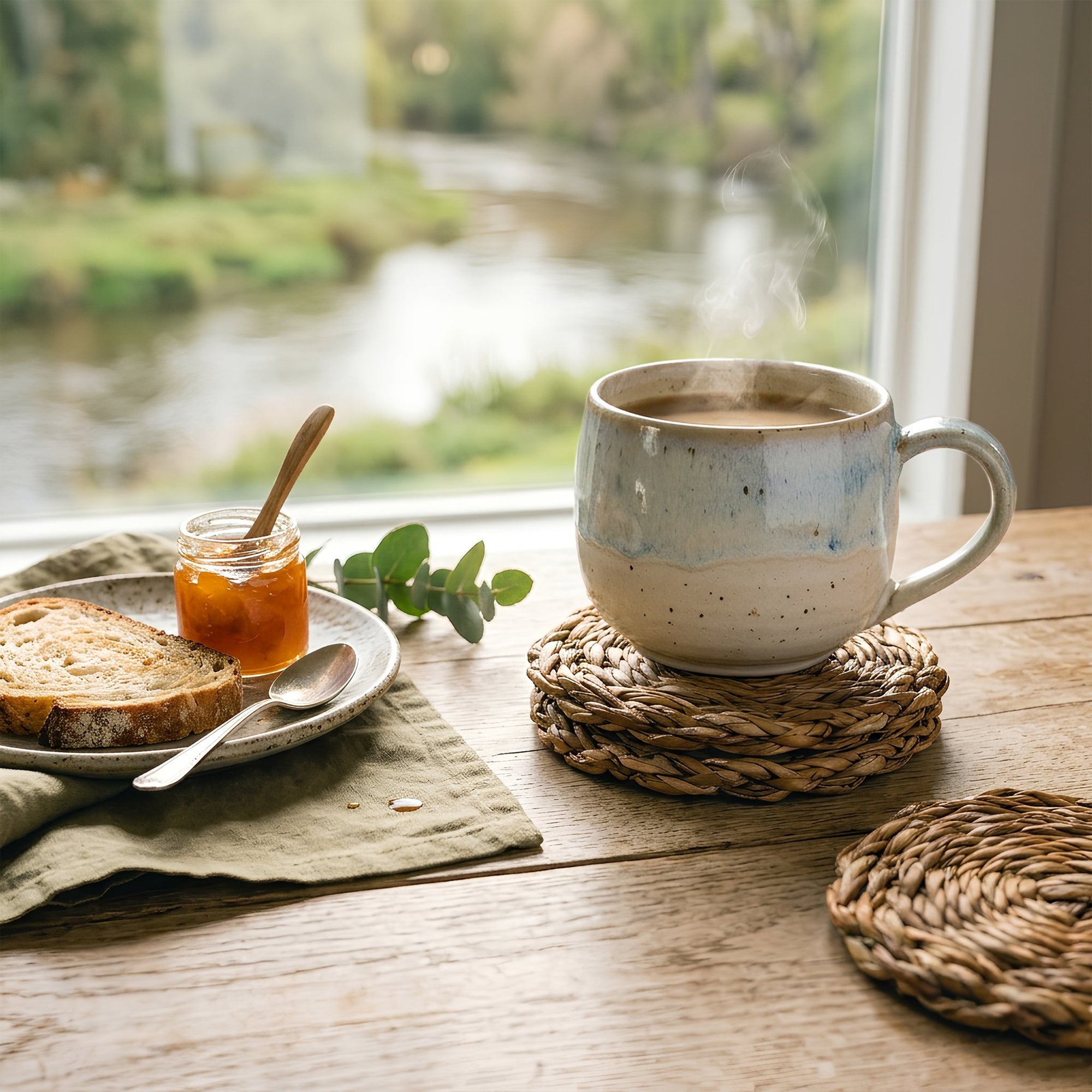 12pc Woven Seagrass Placemats &amp; Coasters Set
