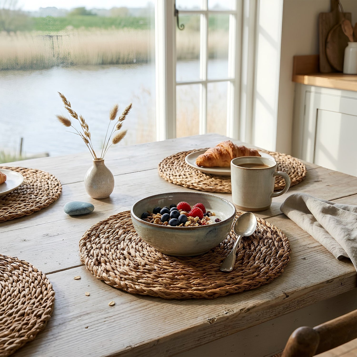 12pc Woven Seagrass Placemats &amp; Coasters Set