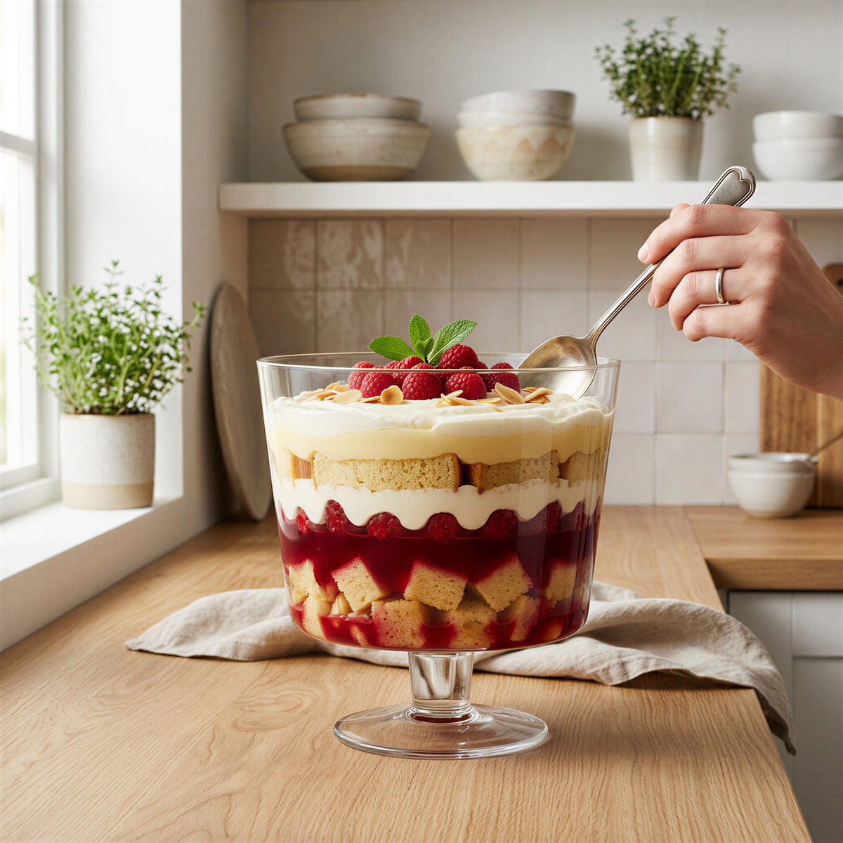 3L Glass Trifle Bowl