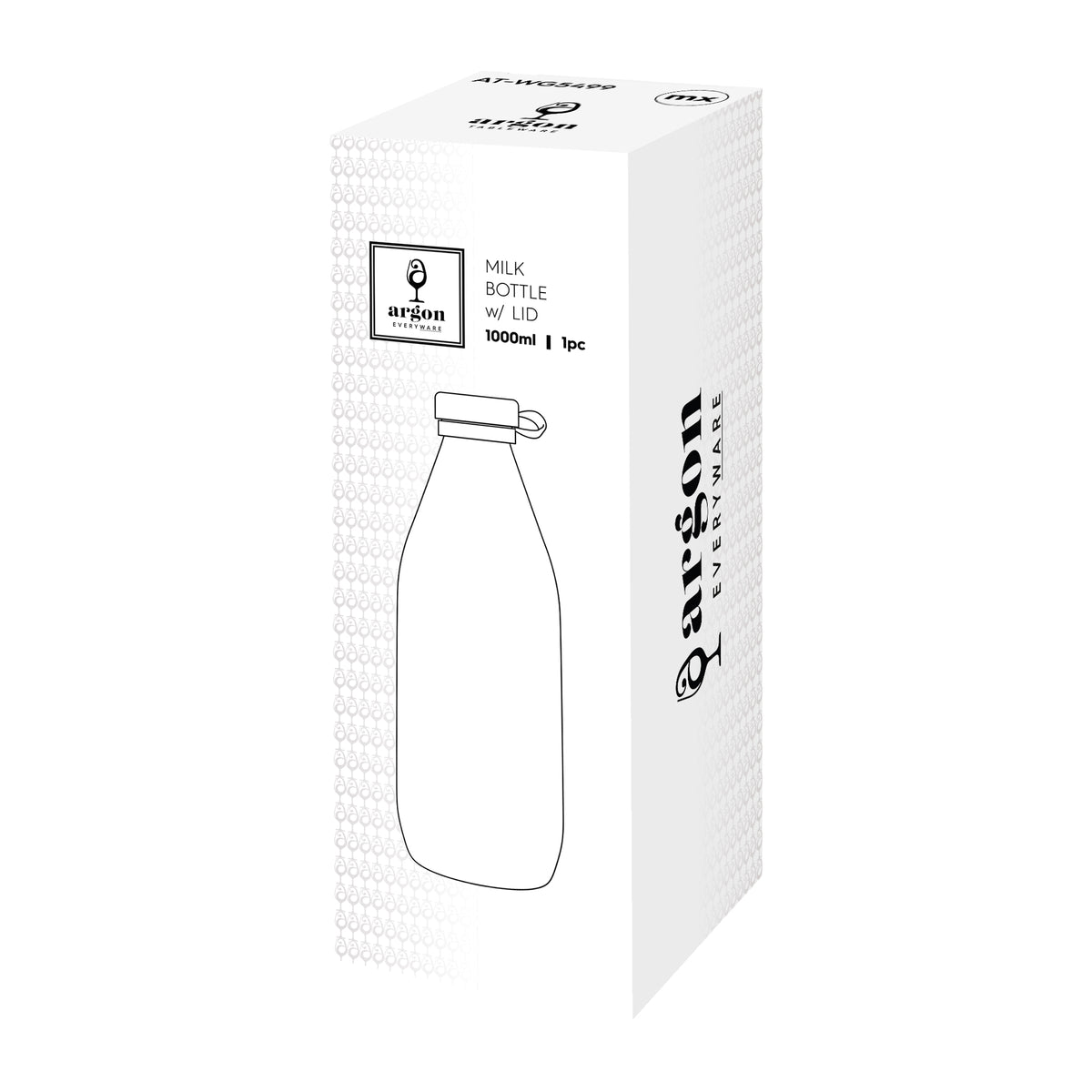 1L Glass Milk Bottle with Silicone Lid