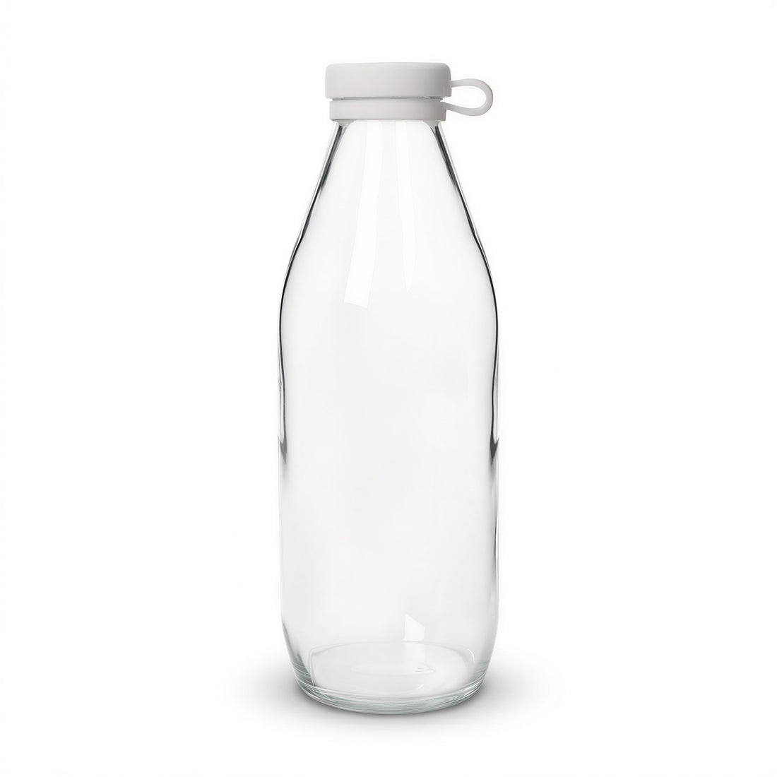1L Glass Milk Bottle with Silicone Lid