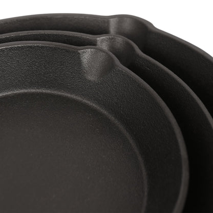 3 Piece Cast Iron Frying Pan Set - 6" | 8" | 10"