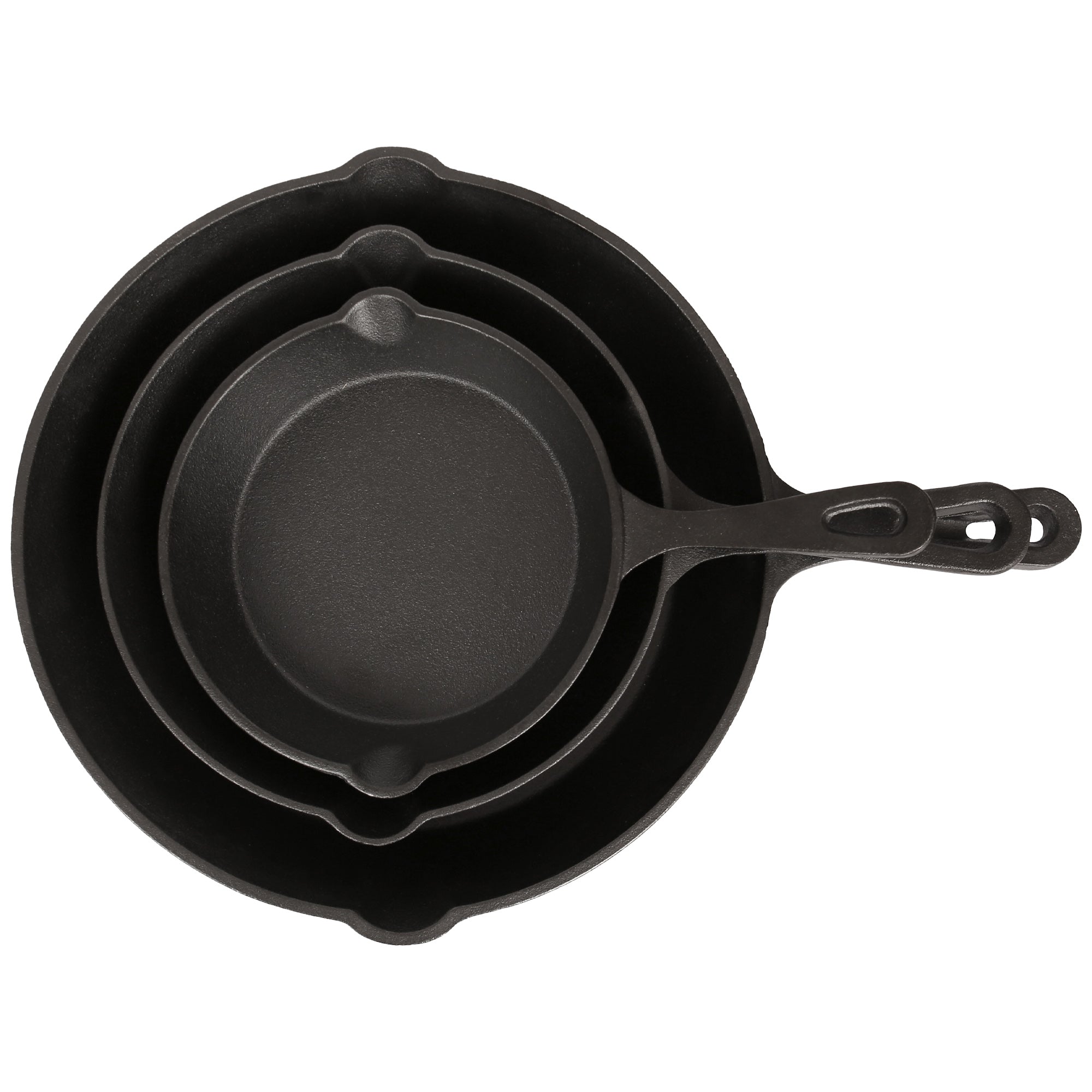 3 Piece Cast Iron Frying Pan Set - 6" | 8" | 10"