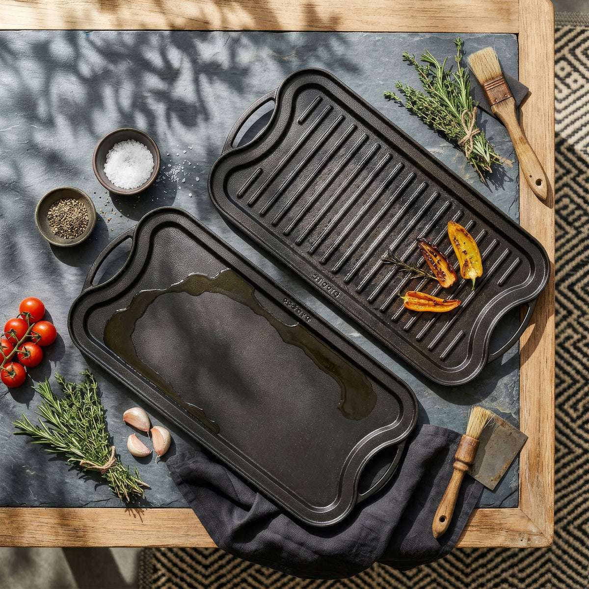 Cast Iron Griddle Plate - 50cm