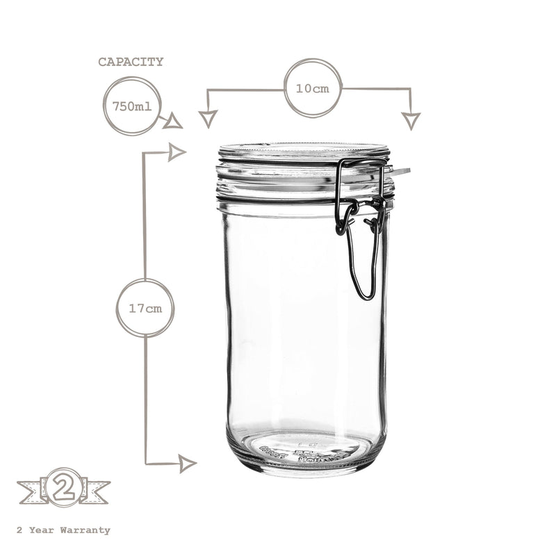 750ml Fido Glass Storage Jar - By Bormioli Rocco