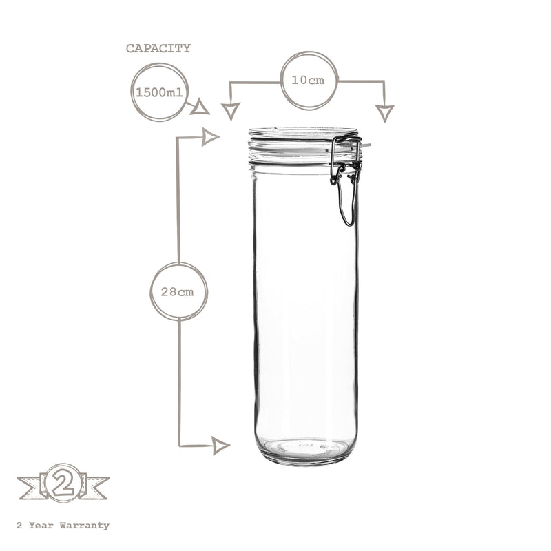 1.5L Fido Glass Storage Jar - By Bormioli Rocco