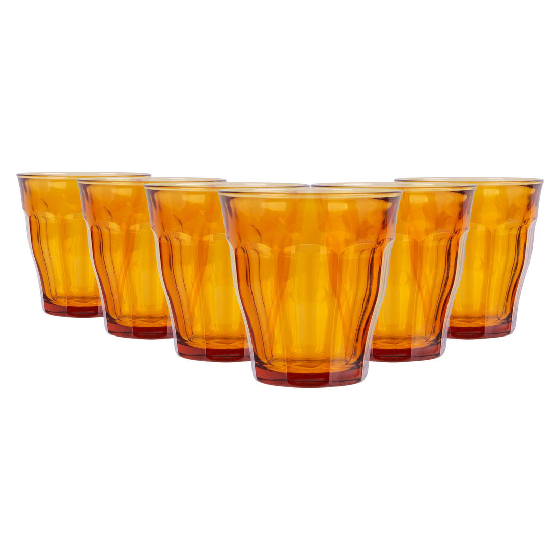 250ml Amber Picardie Water Glasses - Pack of Six