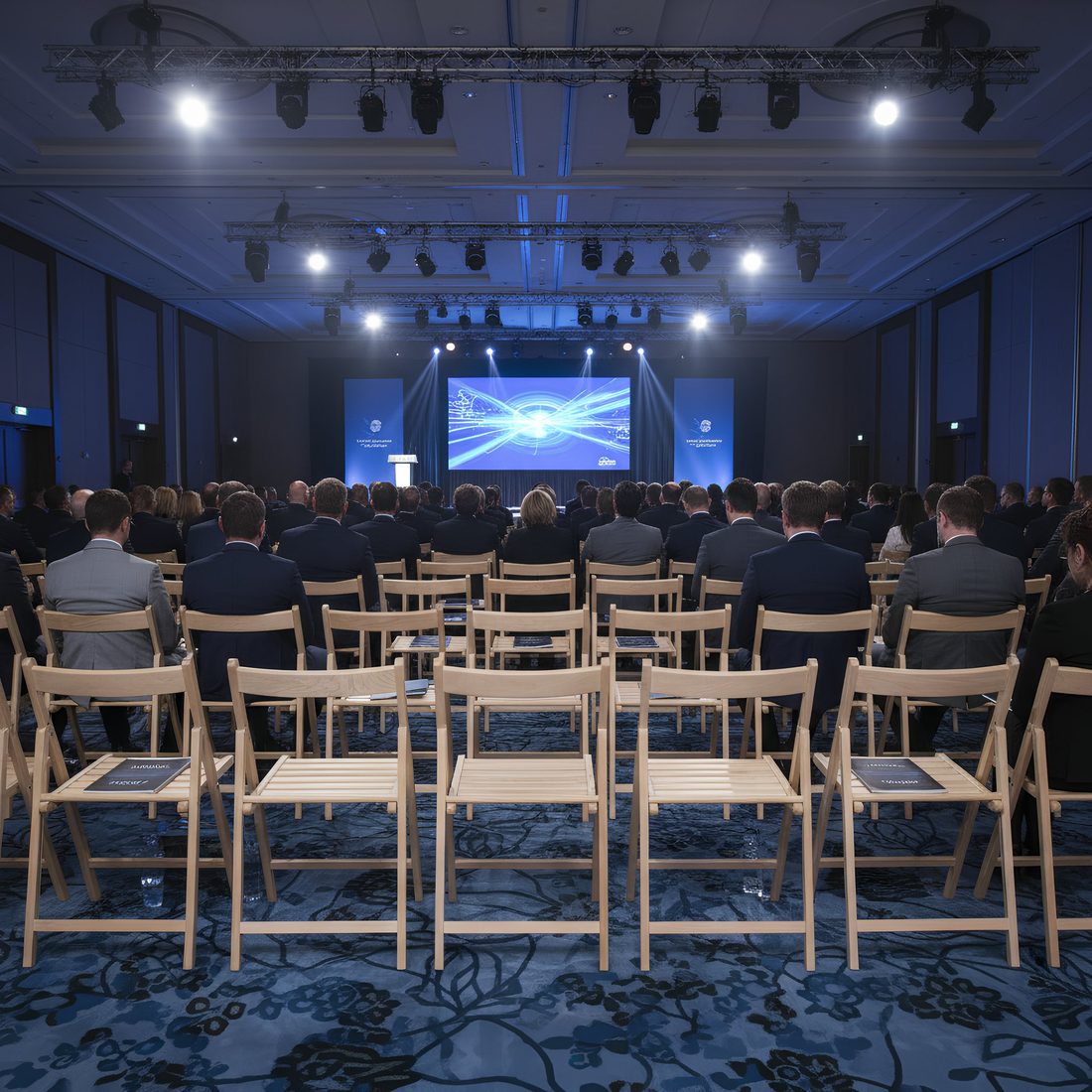 Beige Folding Chair – Solid Beech Wood Frame for Dining &amp; Events