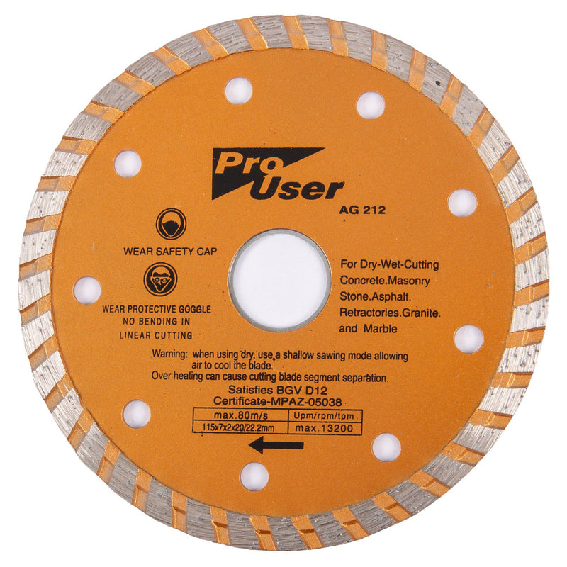 115mm (4.5") Wet & Dry Diamond Cutting Disc - By Pro User