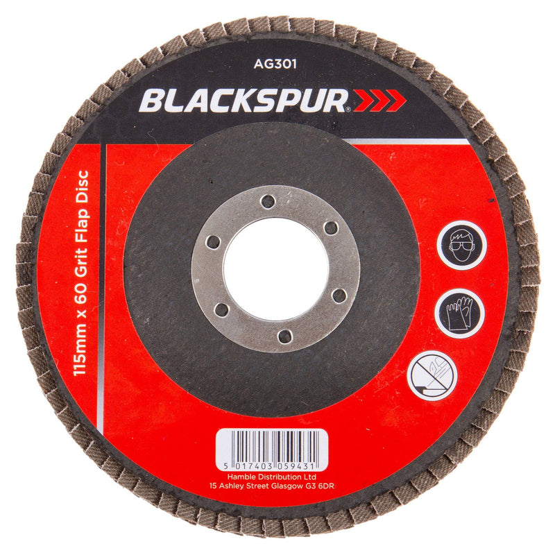 115mm (4.5") 60 Grit Flap Disc - By Blackspur