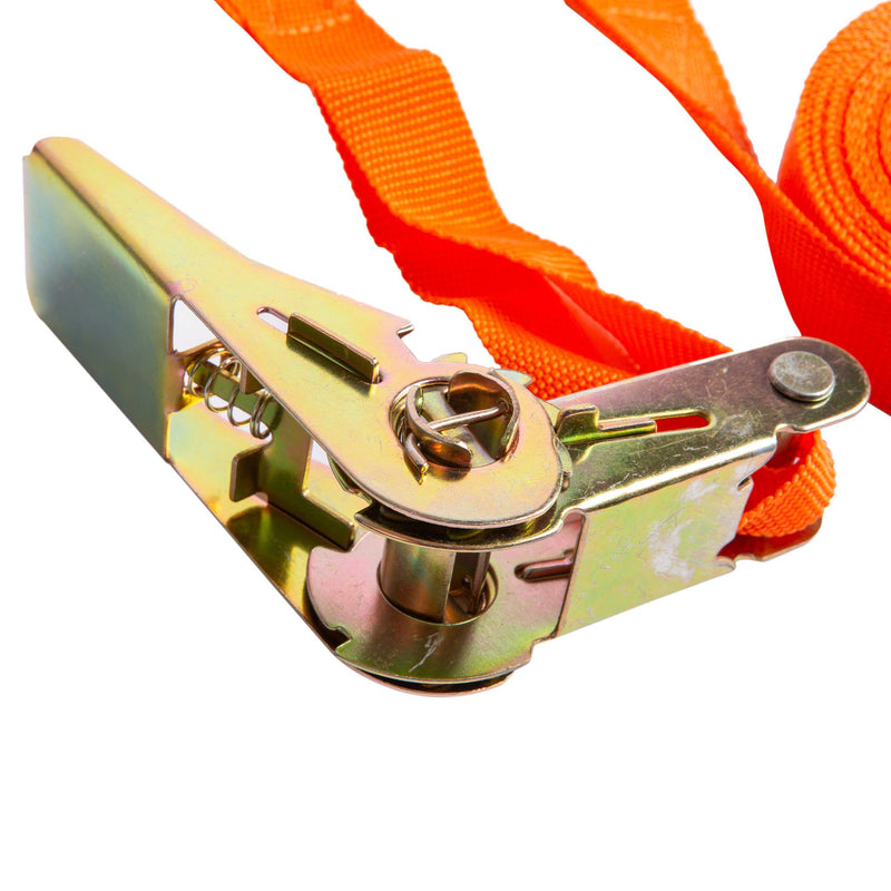 Orange 4.5m Ratchet Tie Down Straps - By Blackspur