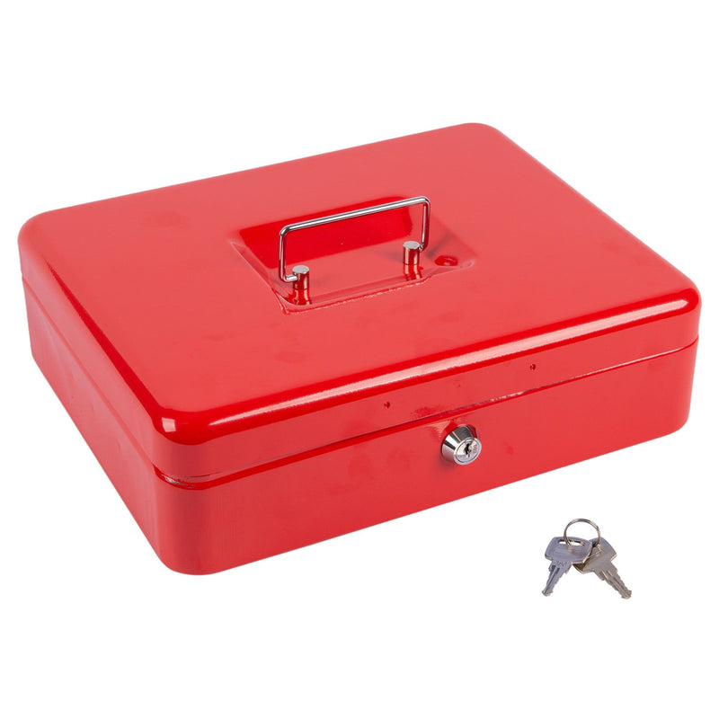 Red 30.5cm Metal Cash Box - By Ashley