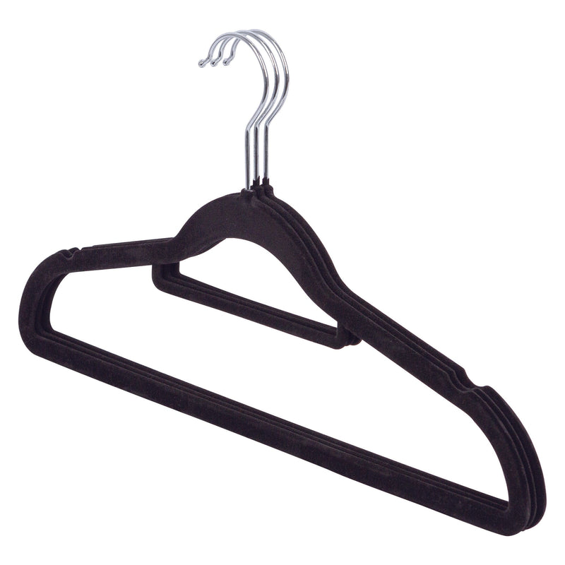 Black Velvet Coat Hangers - Pack of 3 - By Ashley