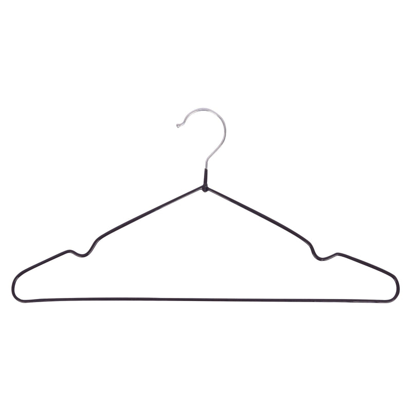 Black PVC-Coated Coat Hangers - Pack of 10 - By Ashley