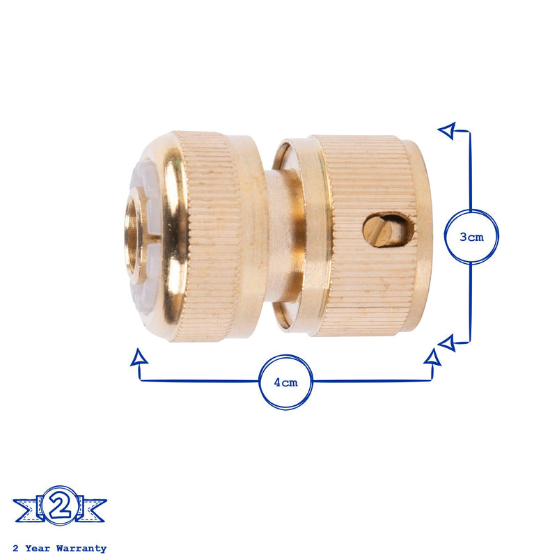 1/2" Brass Hose End Connector - By Green Blade