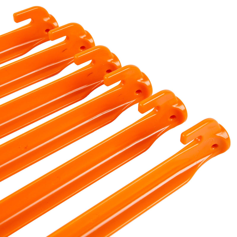 22cm Plastic Tent Pegs - Pack of 6 - By Redwood