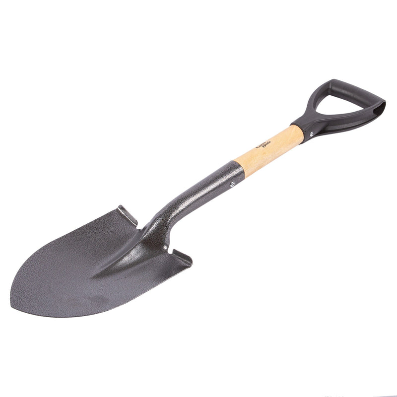 Steel Round Head Micro Shovel with Wooden Handle - By Green Blade