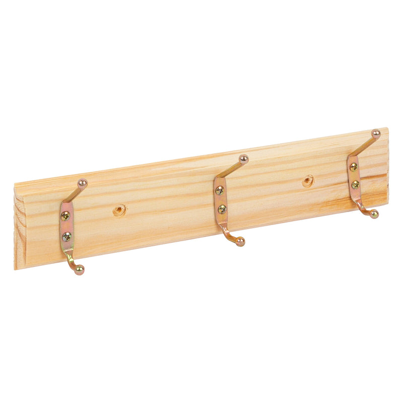 Pine 3 Hook Wooden Wall-Mounted Coat Rack - By Ashley