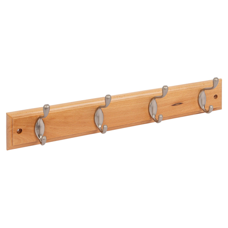 Pine 4 Hook Deluxe Wooden Wall-Mounted Coat Rack - By Ashley