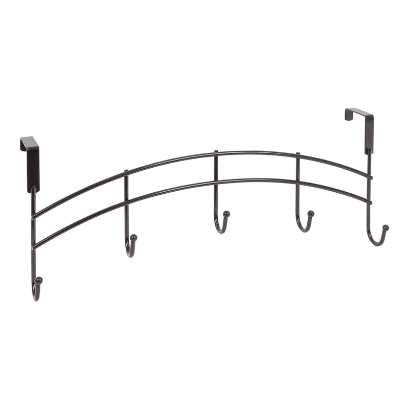 Black 5 Hook Iron Arched Over-Door Robe Hook Set - By Ashley