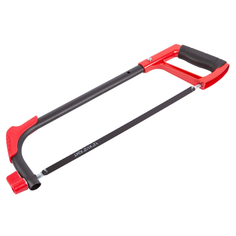 Orange 30cm Carbon Steel Heavy-Duty Hacksaw with TPR Grip - By Blackspur