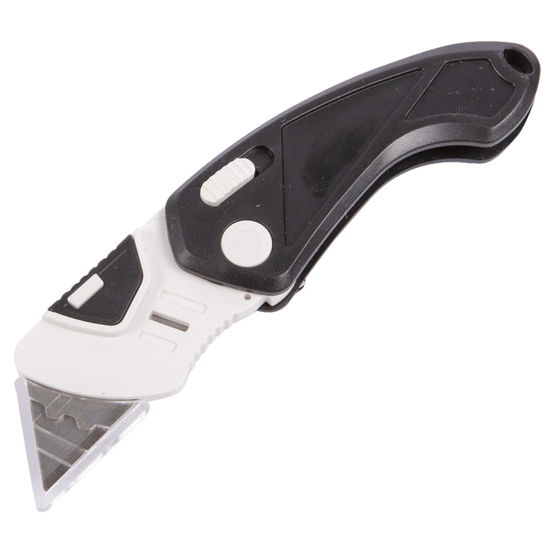 Black/White Lock Back Utility Knife - By Blackspur