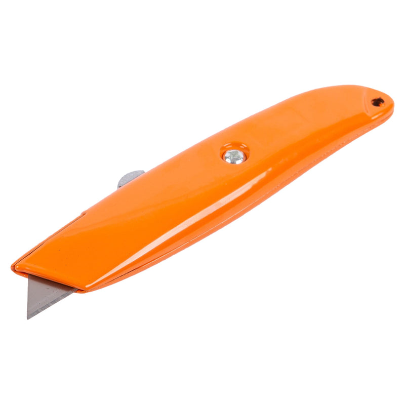Orange 15cm Aluminium Retractable Utility Knife - By Blackspur