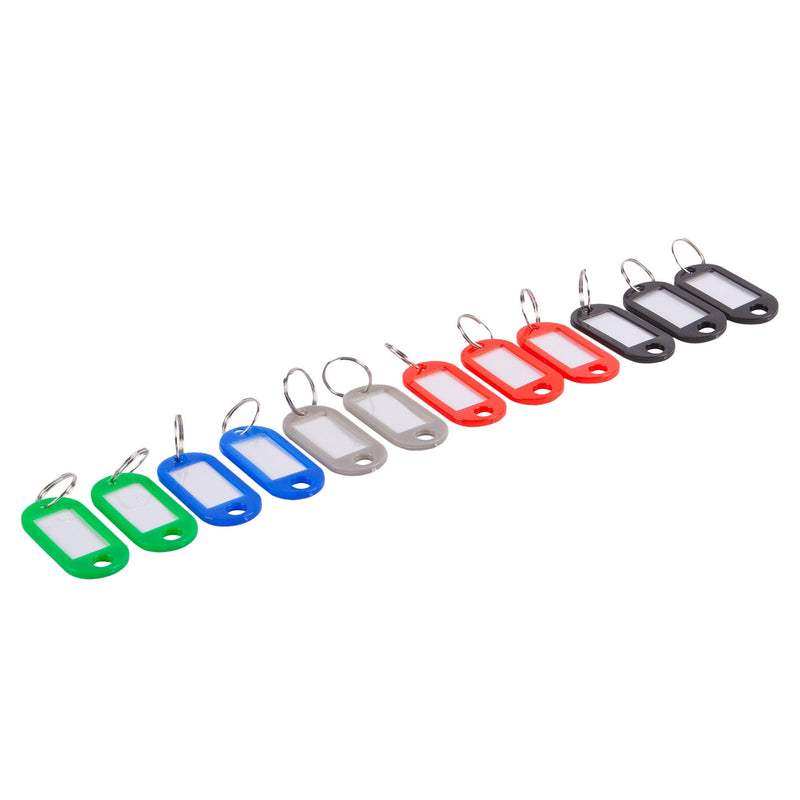 12pc Multicolour Plastic Keyring Indicator Set - By Ashley
