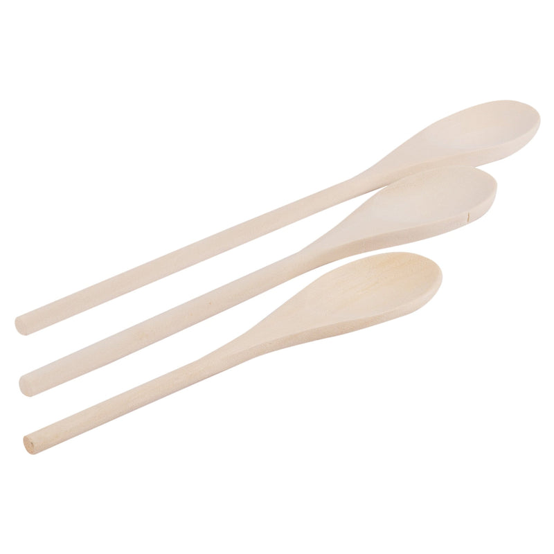 3pc Wooden Cooking Spoons Set - 3 Sizes - By Ashley