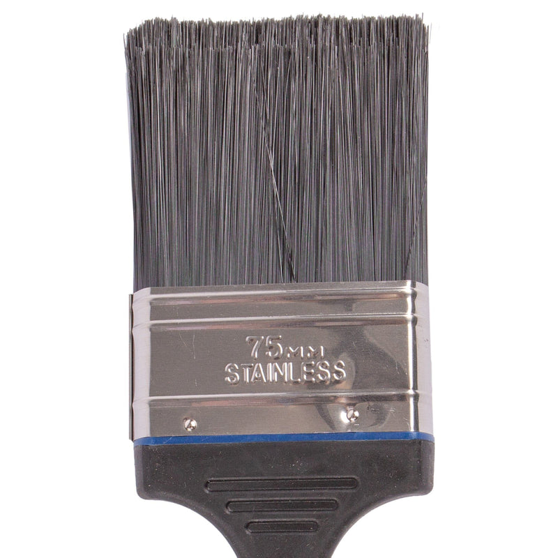 Black 7.5cm Plastic No Bristle Loss DIY Paint Brush - By Pro User
