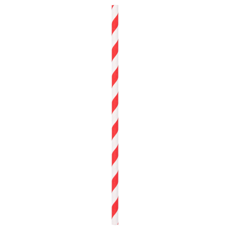 Red Stripe 19.5cm Paper Straws - Pack of 40 - By Ashley
