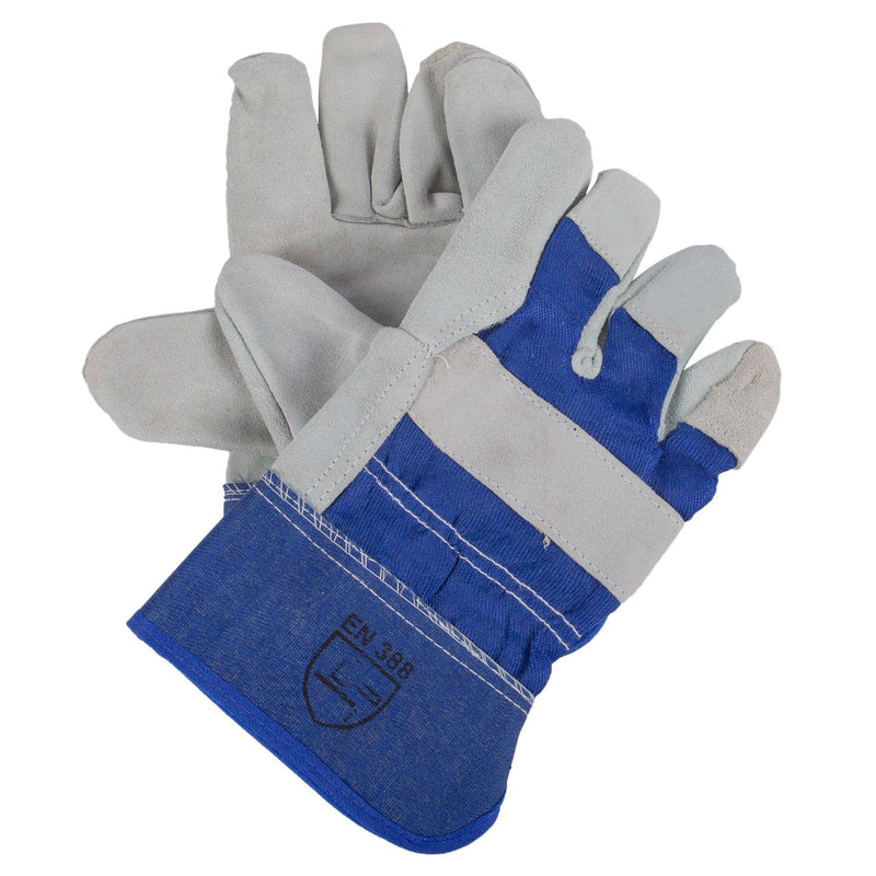 Blue L Cowhide Rigger Gloves - By Pro User