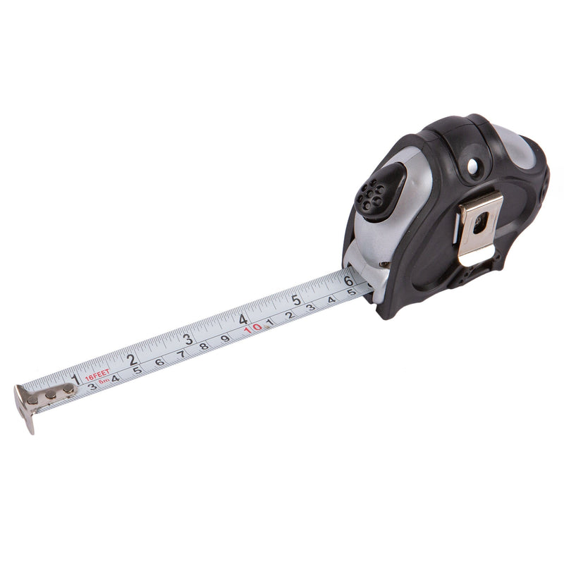 Silver 5m x 19mm Retractable Tape Measure - By Pro User