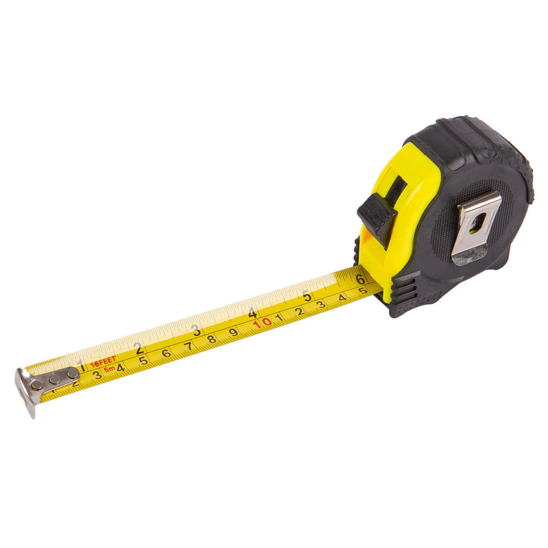 Yellow Dual-Blade 5m x 19mm Retractable Tape Measure - By Blackspur