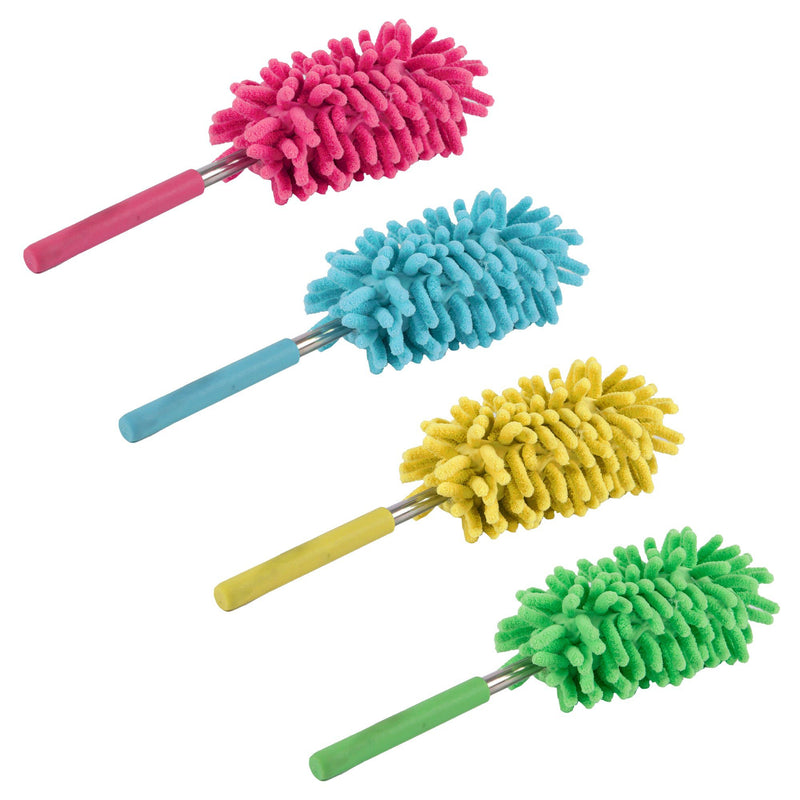 Assorted 27-77cm Stainless Steel Extendable Microfibre Duster - By Ashley