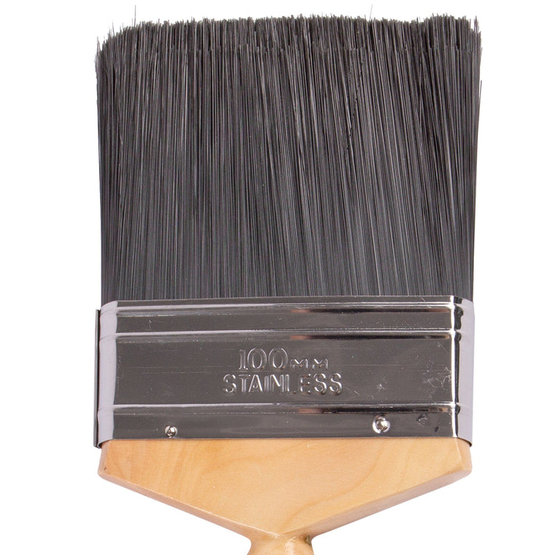 10cm Professional Quality Wooden DIY Paint Brush - By Blackspur