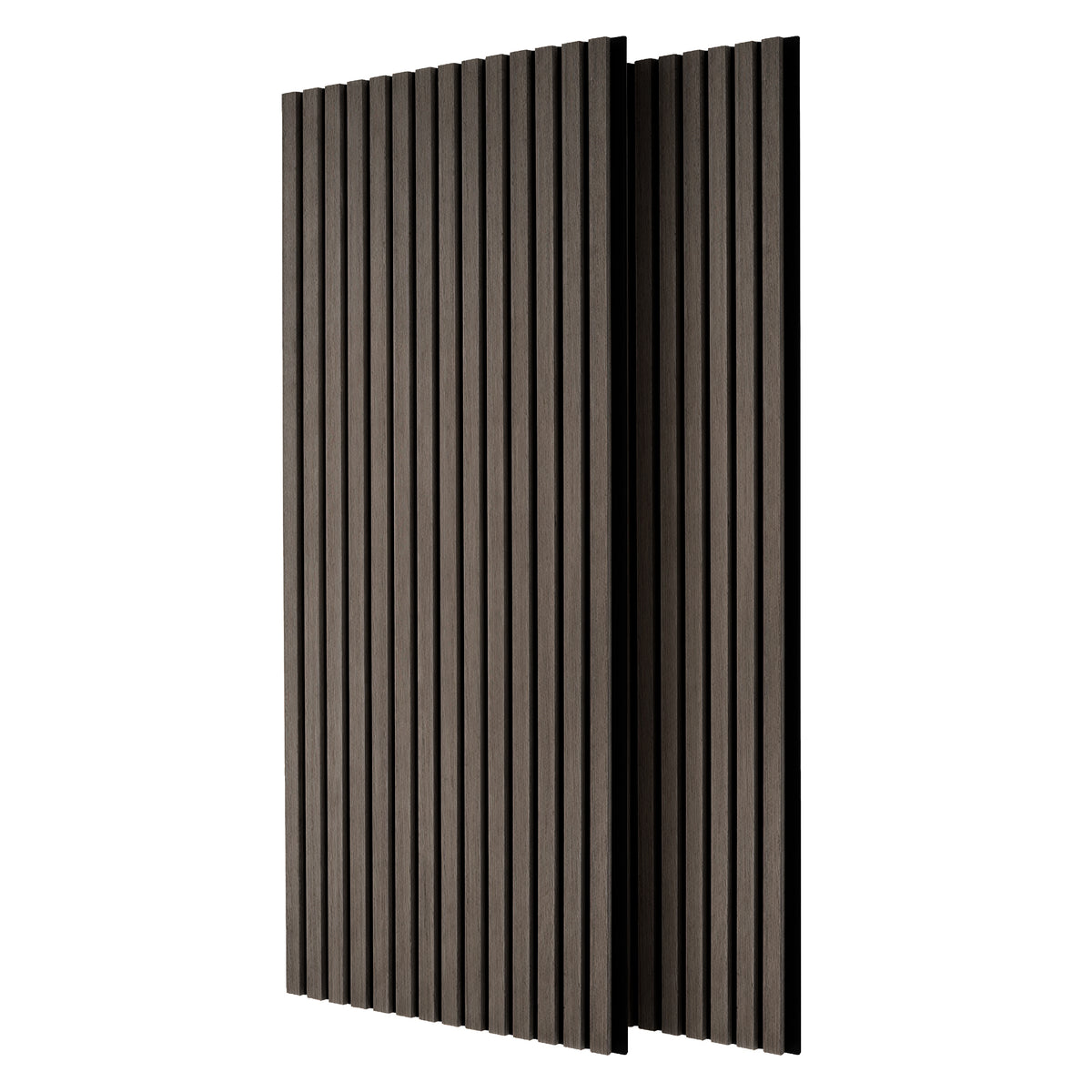 Wooden Acoustic Wall Panels - 120 x 60cm - Grey/Black - Pack of 2
