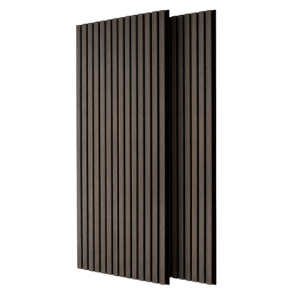 Wooden Acoustic Wall Panels - 120 x 60cm - Grey/Black - Pack of 2