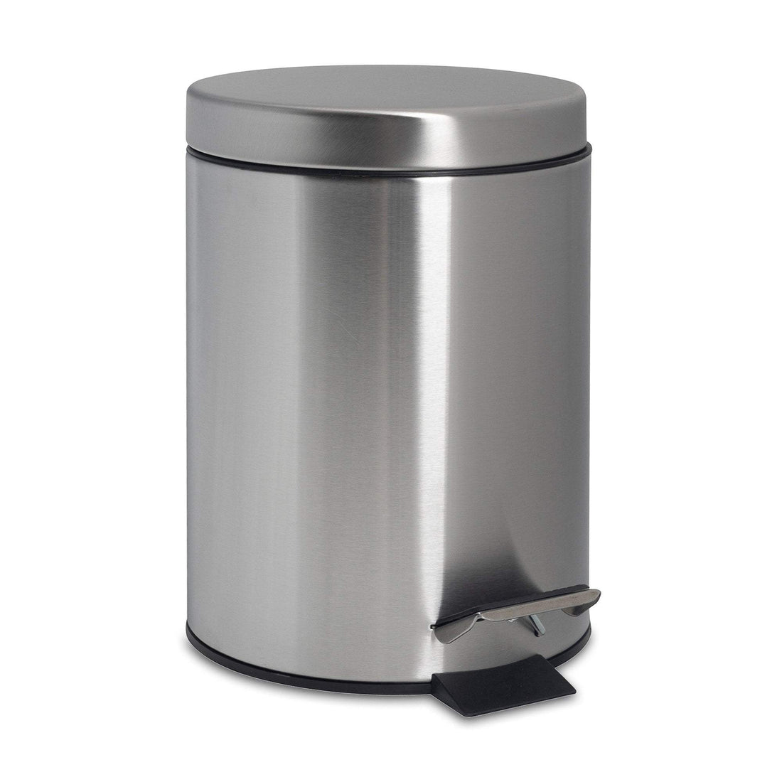 3L Round Brushed Stainless Steel Bathroom Pedal Bin