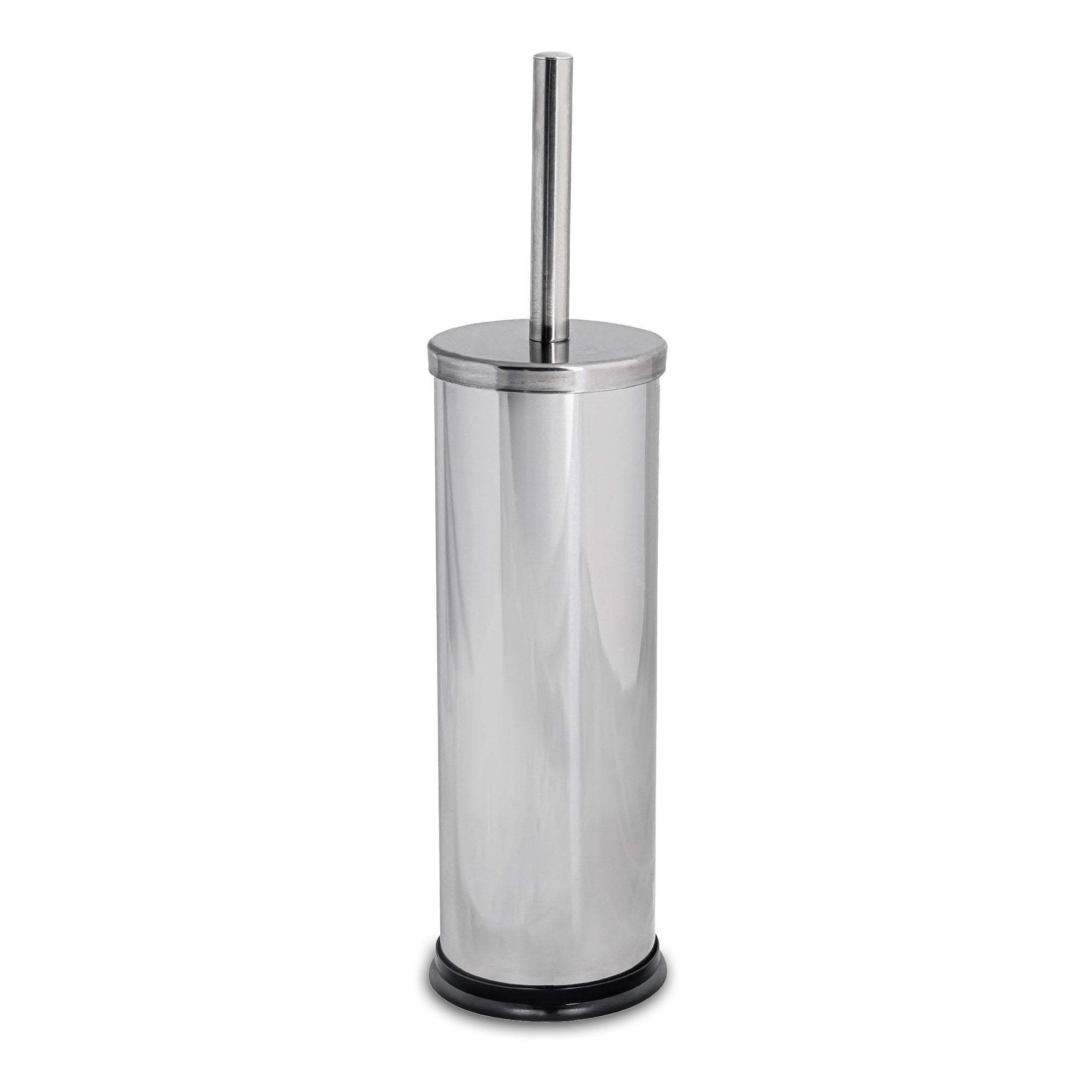 Chrome Round Stainless Steel Toilet Brush &amp; Holder